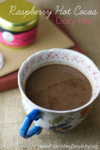 Raspberry Hot Cocoa Dairy-free- www.nourishingsimplicity.org