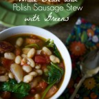 White Bean and Polish Sausage Stew with Greens