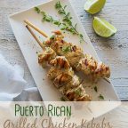 Puerto Rican Grilled Chicken Kebabs